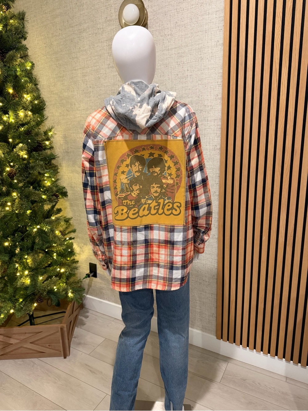The Beatles Plaid Hoodie graphic flannel